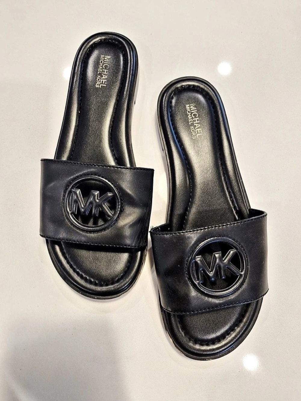 Michael Kors Black Slide Sandals
